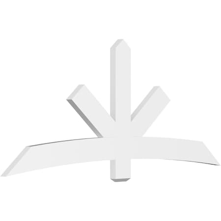 Ekena Millwork Alberta Architectural Grade PVC Gable Bracket, 84"W x 35"H x 2"D x 6"F, 10/12 Pitch GBP084X35X0206ALB00